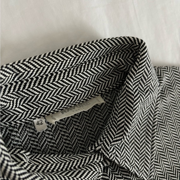 Rayure Paris Herringbone Long Sleeve Button Up Blouse Shirt Size 6 - Picture 3 of 4
